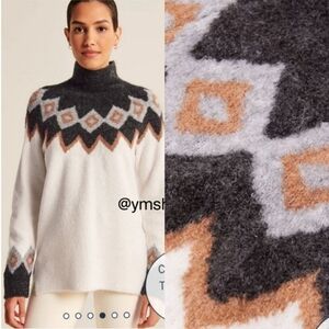 A&F oversized boucle sweater